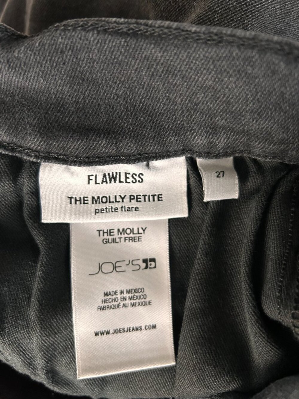 Joe's Jeans The Molly Petite Flare Guilt Free Washed Black Jeans 27P High Rise - Picture 7 of 11